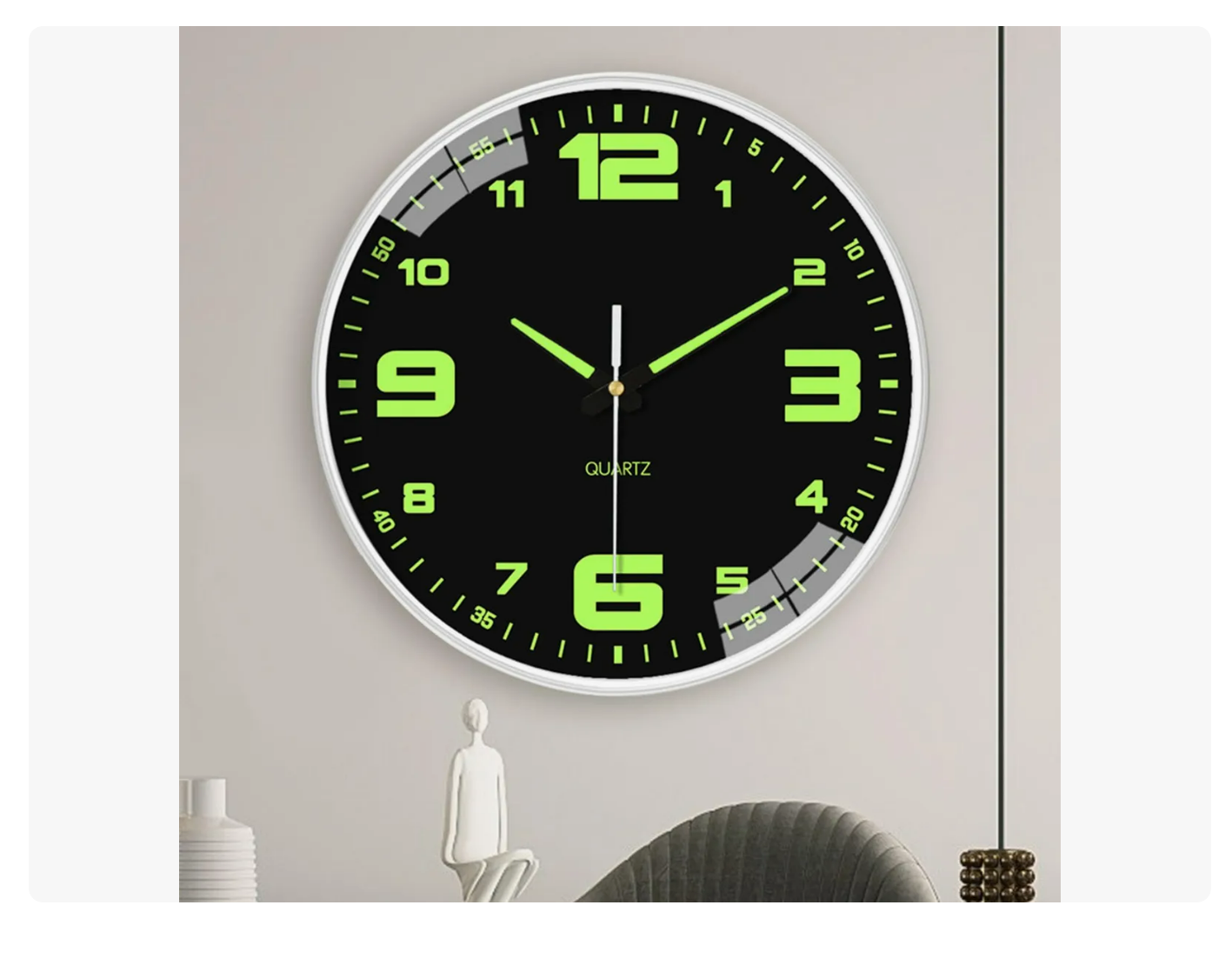 Foto 4 pulgar | Reloj De Pared Con Luz Nocturna Reloj De Pared Digital