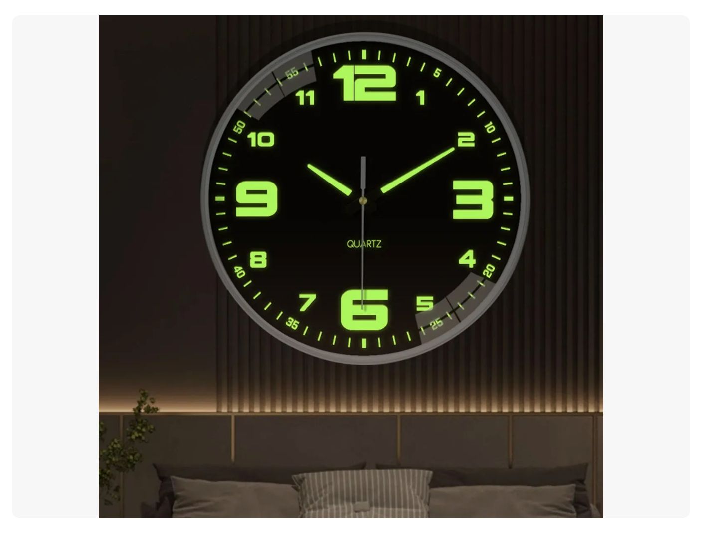 Foto 6 pulgar | Reloj De Pared Con Luz Nocturna Reloj De Pared Digital
