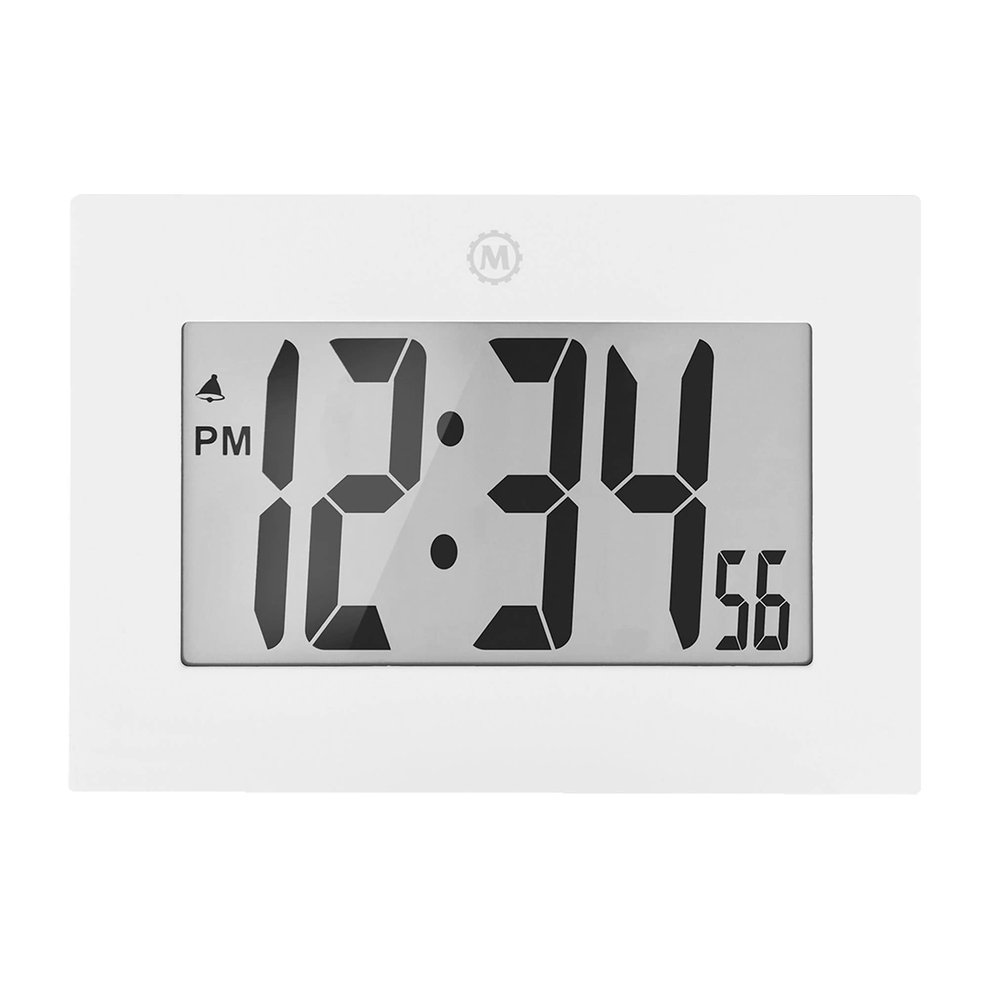 Reloj De Pared Digital Marathon  Pantalla Grande De 8 Pulgadas  Blanco - Venta Internacional.