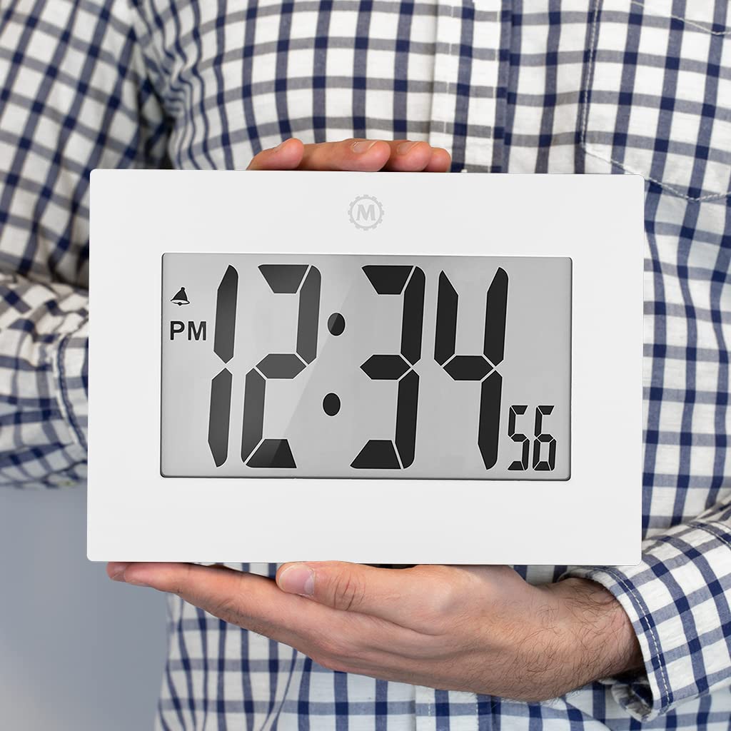 Foto 2 | Reloj De Pared Digital Marathon  Pantalla Grande De 8 Pulgadas  Blanco - Venta Internacional.