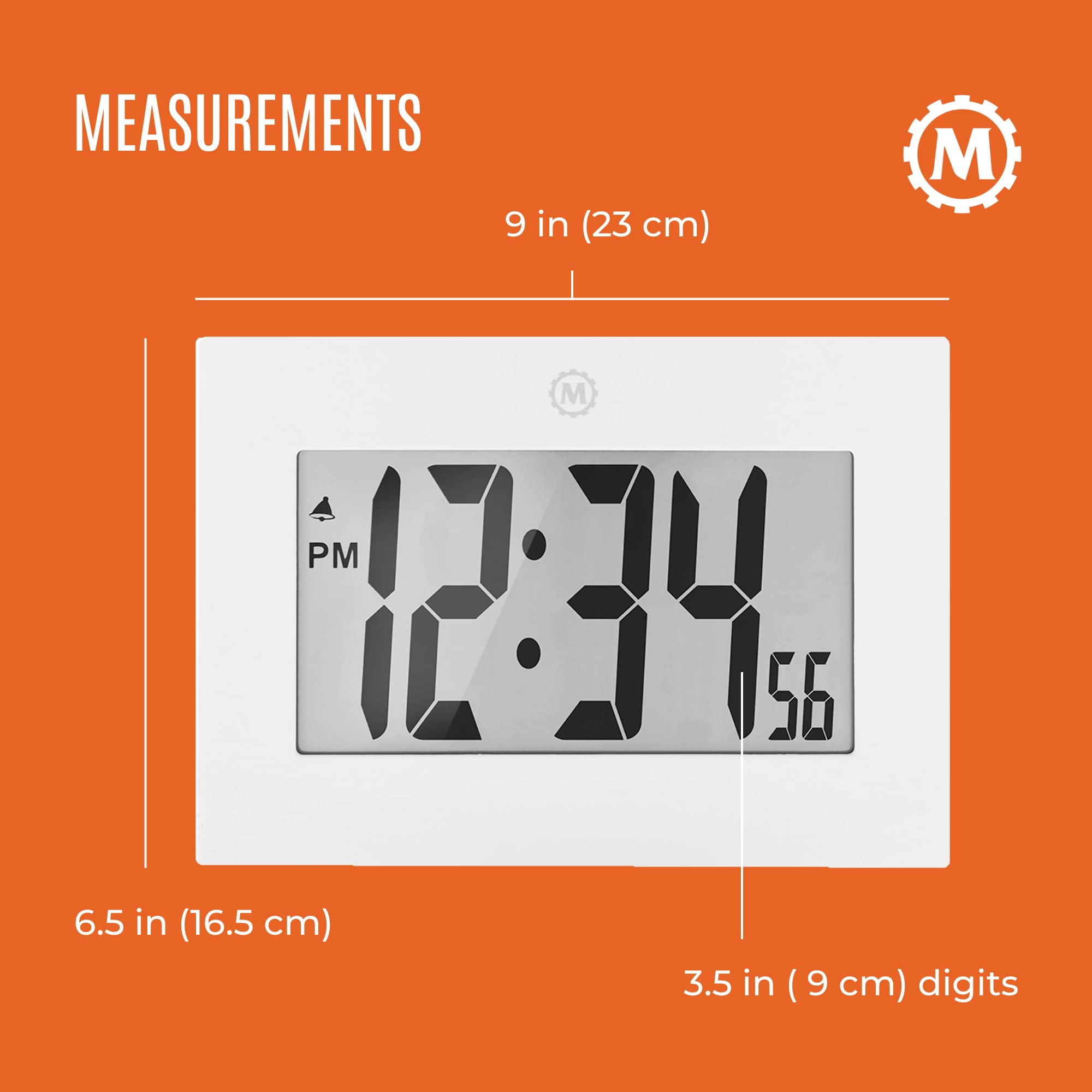 Foto 8 pulgar | Reloj De Pared Digital Marathon  Pantalla Grande De 8 Pulgadas  Blanco - Venta Internacional.