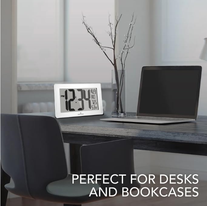 Foto 8 pulgar | Reloj De Pared Marathon Atomic White Con Soporte De 23 Cm Y 8 Zonas Horarias - Venta Internacional.