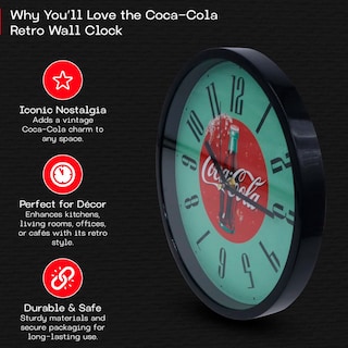 Foto 2 | Reloj De Pared 10'' Coca Cola Botella