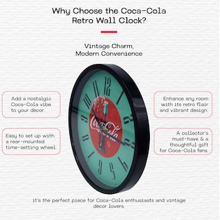 Foto 4 | Reloj De Pared 10'' Coca Cola Botella