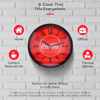 Foto 2 | Reloj De Pared 10'' Coca Cola Rojo
