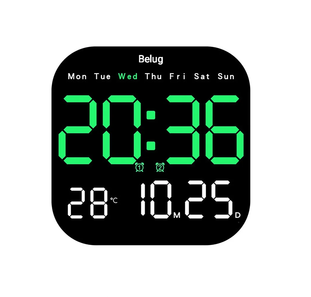 Foto 1 | Reloj De Pared Digital Con Fecha Temperatura Semana Alarmas