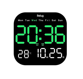 Foto 1 | Reloj De Pared Digital Con Fecha Temperatura Semana Alarmas
