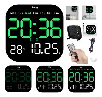 Foto 2 | Reloj De Pared Digital Con Fecha Temperatura Semana Alarmas