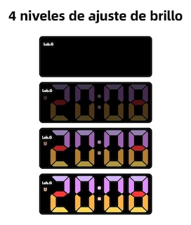 Foto 3 | Reloj Digital Pared Led De Pared Decorativo Reloj De Espejo