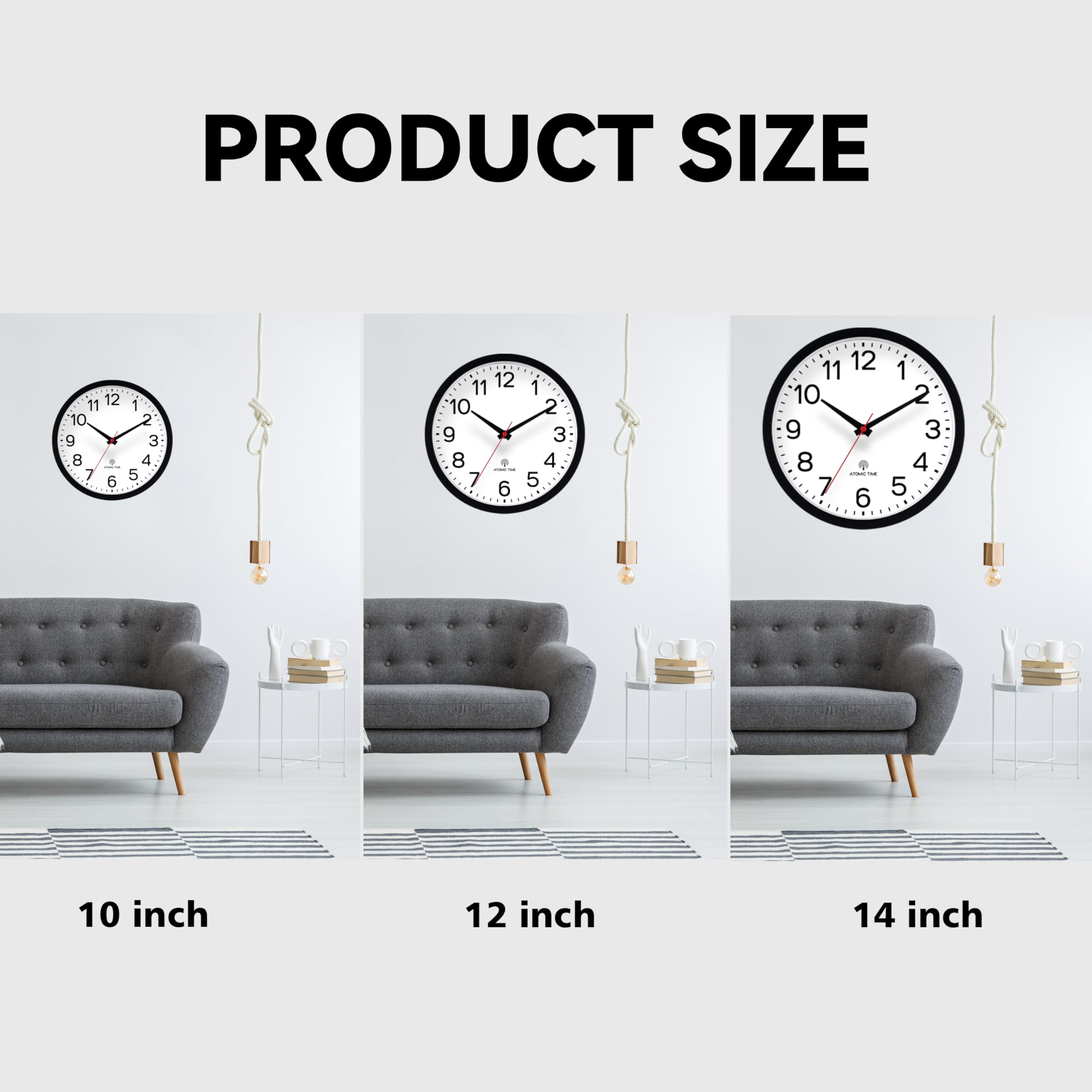 Foto 4 pulgar | Reloj De Pared Akcisot Atomic 30 Cm Analógico Para Cocina Interior - Venta Internacional.