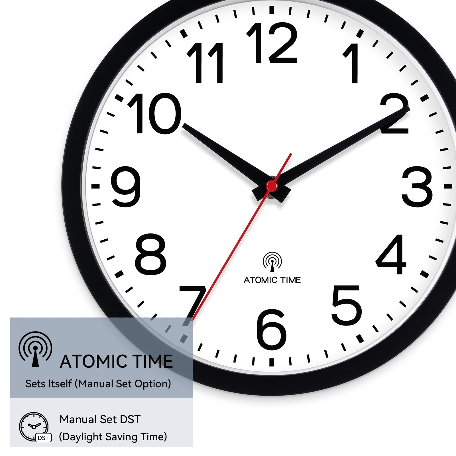 Foto 5 pulgar | Reloj De Pared Akcisot Atomic 30 Cm Analógico Para Cocina Interior - Venta Internacional.