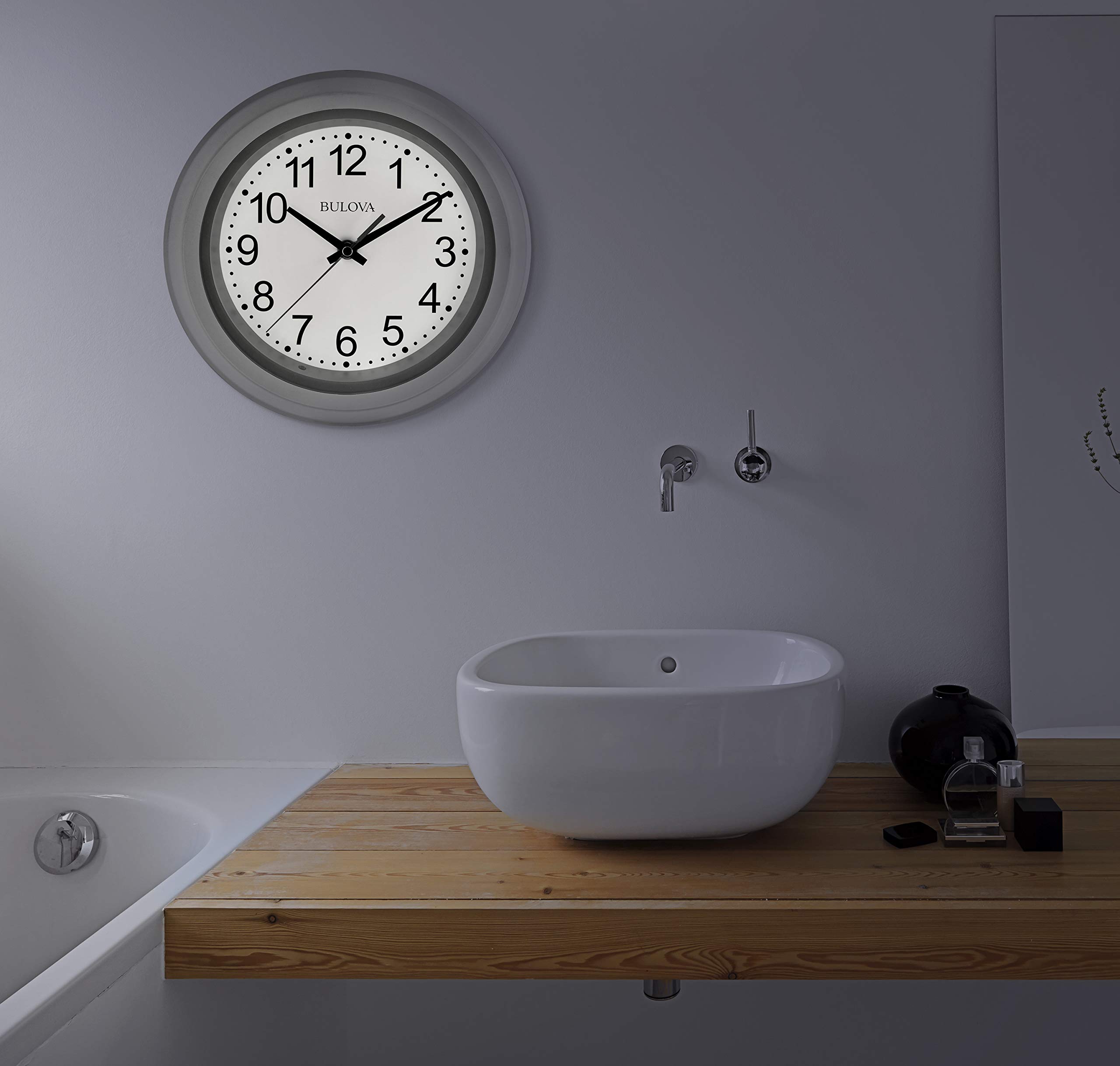 Foto 4 pulgar | Reloj De Pared Bulova C4865 Con Visión Nocturna Y Esfera Iluminada De 10 Cm  Color Blanco - Venta Internacional.