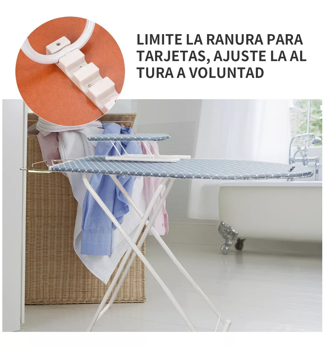 Foto 5 pulgar | Tabla Burro ce Planchar Altura Ajustable con Soporte Azul