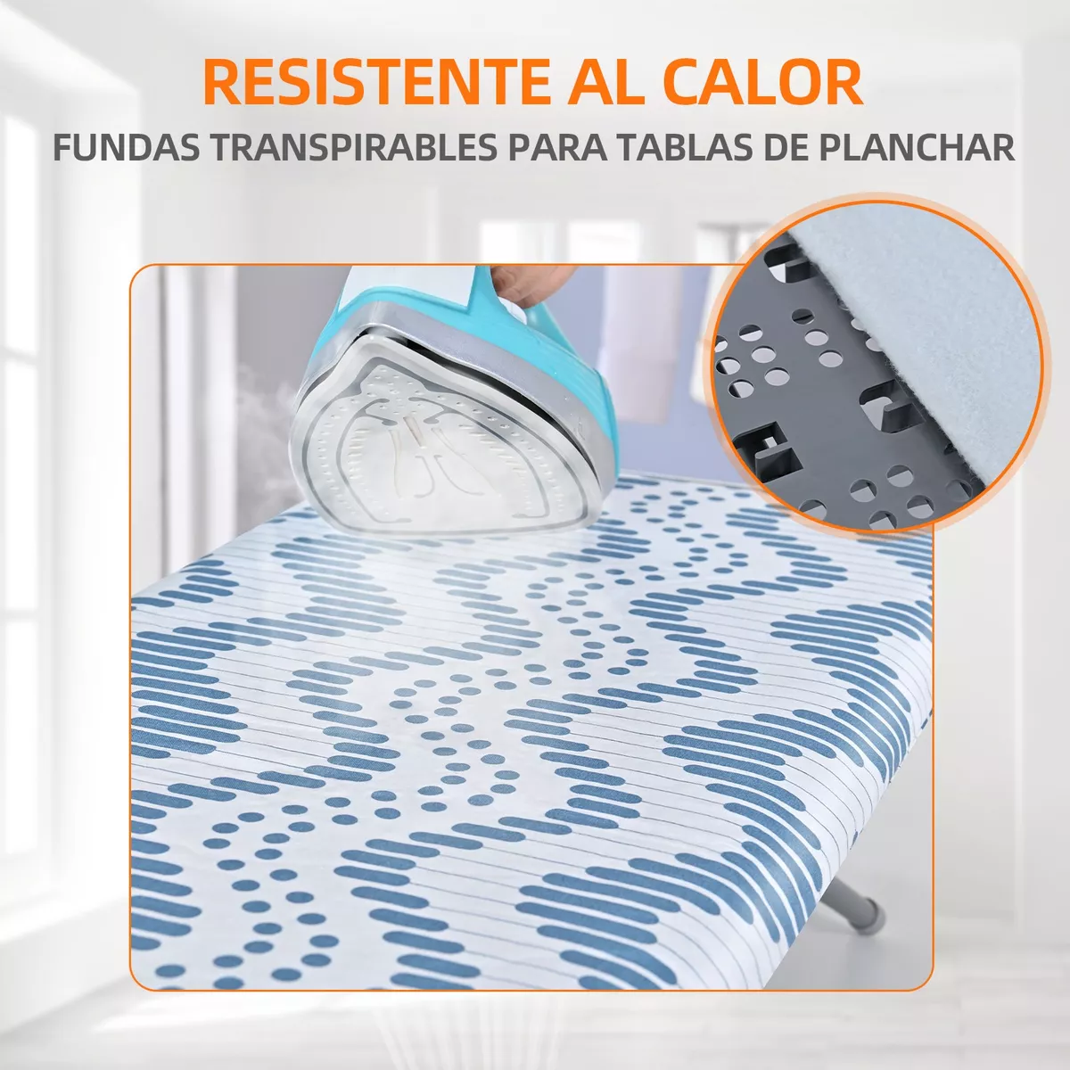 Foto 5 pulgar | Tabla De Planchar De Sobremesa Con Soporte Para Plancha Blanco Azul