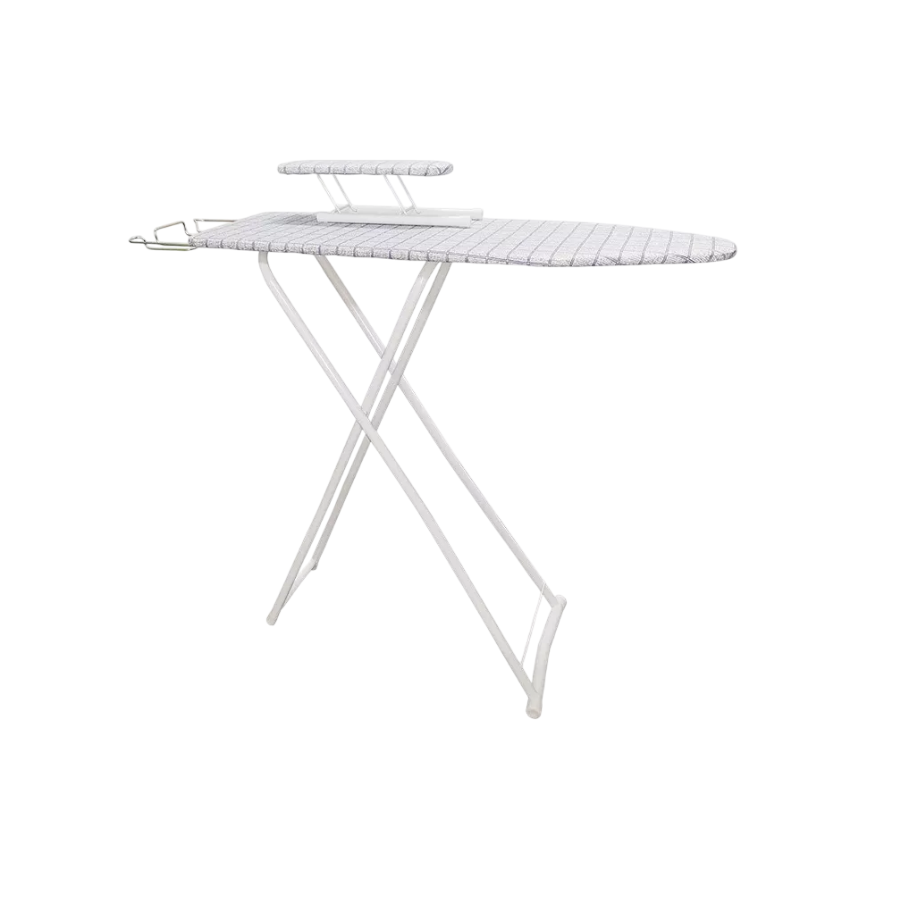 Tabla Burro De Planchar Ajustable Con Portaplanchas Pequeños Blanco/gris