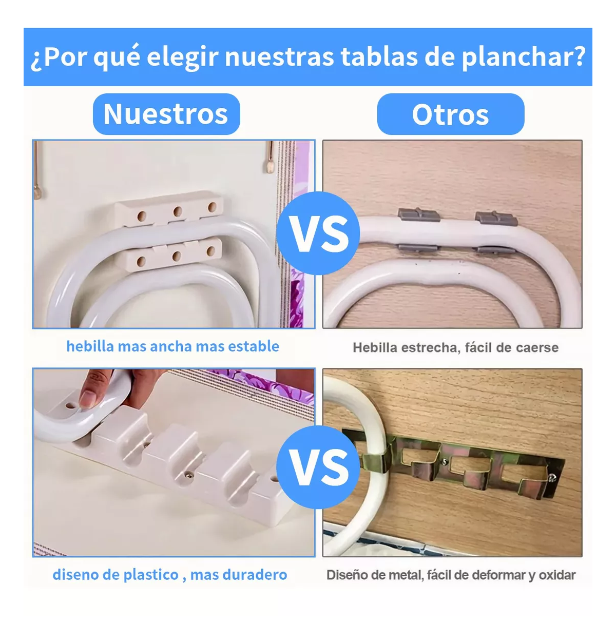 Foto 4 pulgar | Tabla Burro De Planchar Ajustable Con Portaplanchas Pequeños Blanco/gris