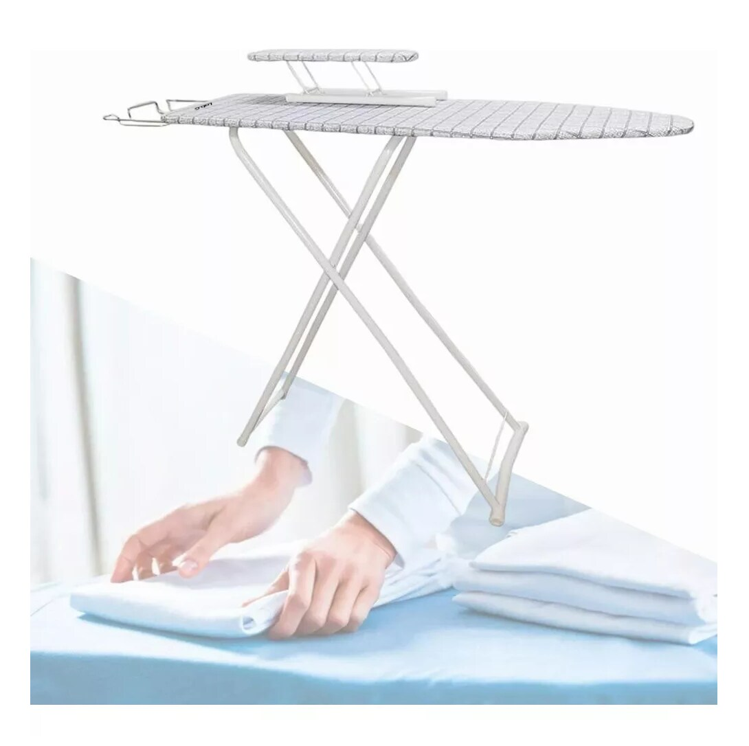 Foto 4 pulgar | Tabla Burro De Planchar Ajustable Lab.g Con Portaplanchas Pequeño Blanco