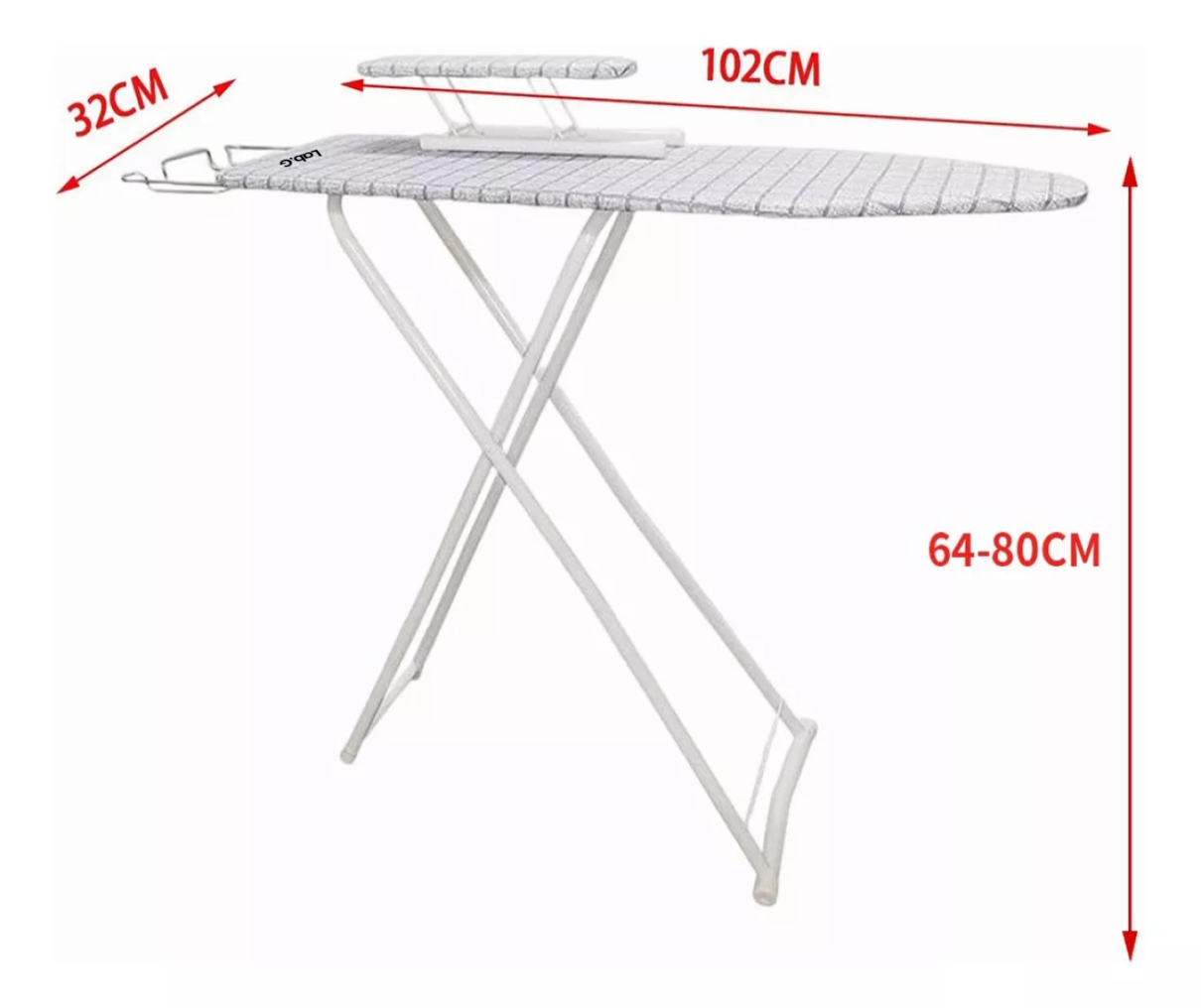 Foto 6 | Tabla Burro De Planchar Ajustable Lab.g Con Portaplanchas Pequeño Blanco