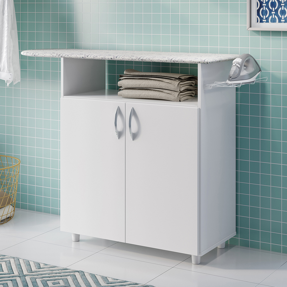Foto 3 pulgar | Mueble para Planchar DARADY Criativa con 2 Puertas Blanco