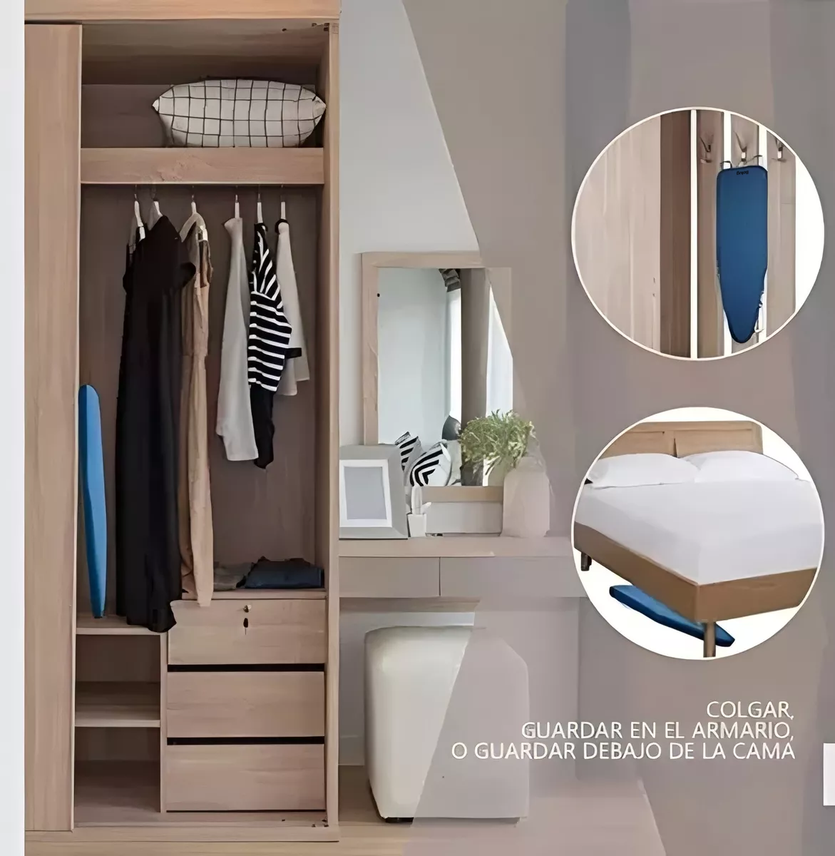 Foto 4 pulgar | Burro De Planchar Belug Plegable Multifuncional Azul