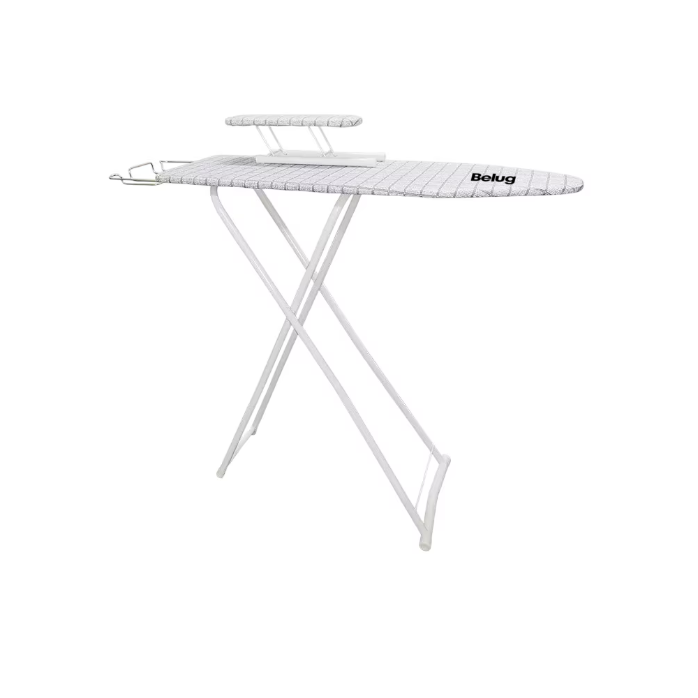 Tabla Burro De Planchar Belug Ajustable Con Porta Planchas Pequeños Blanco/gris