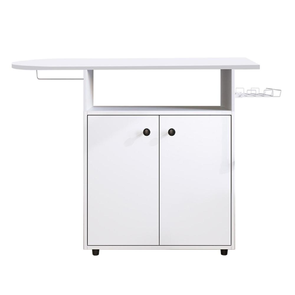 Mueble Organizador Rack 2 Puertas Planchado Ropa Tabla 86 Cm