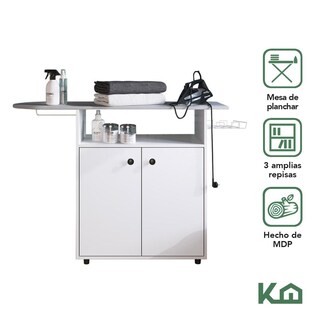 Foto 2 | Mueble Organizador Rack 2 Puertas Planchado Ropa Tabla 86 Cm