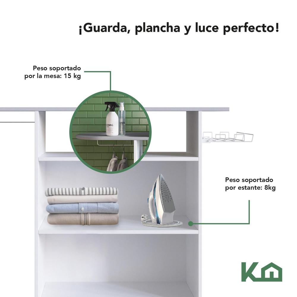 Foto 3 | Mueble Organizador Rack 2 Puertas Planchado Ropa Tabla 86 Cm