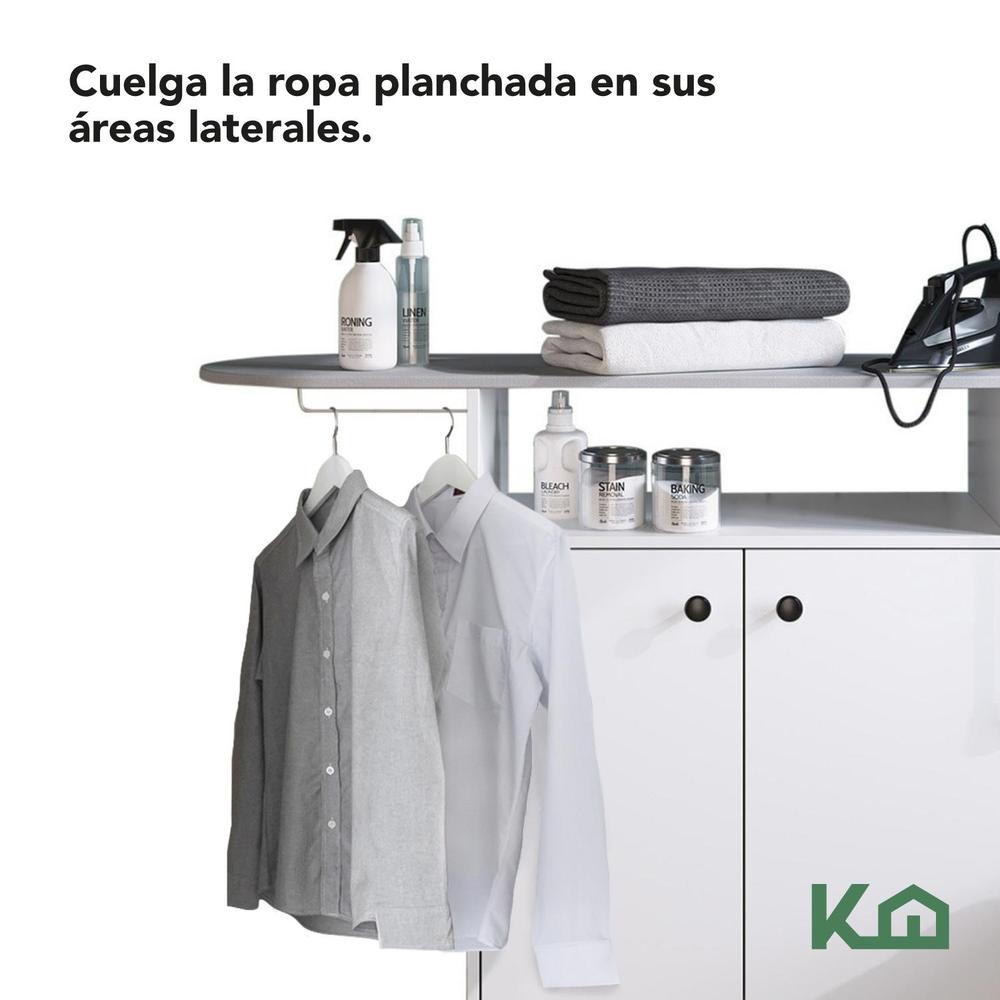Foto 4 | Mueble Organizador Rack 2 Puertas Planchado Ropa Tabla 86 Cm