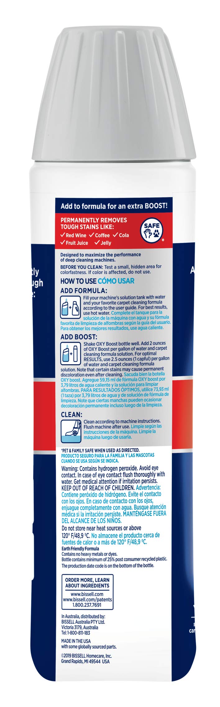 Foto 3 pulgar | Potenciador De Fórmula Limpiadora De Alfombras Bissell Oxy Boost 473 Ml - Venta Internacional.