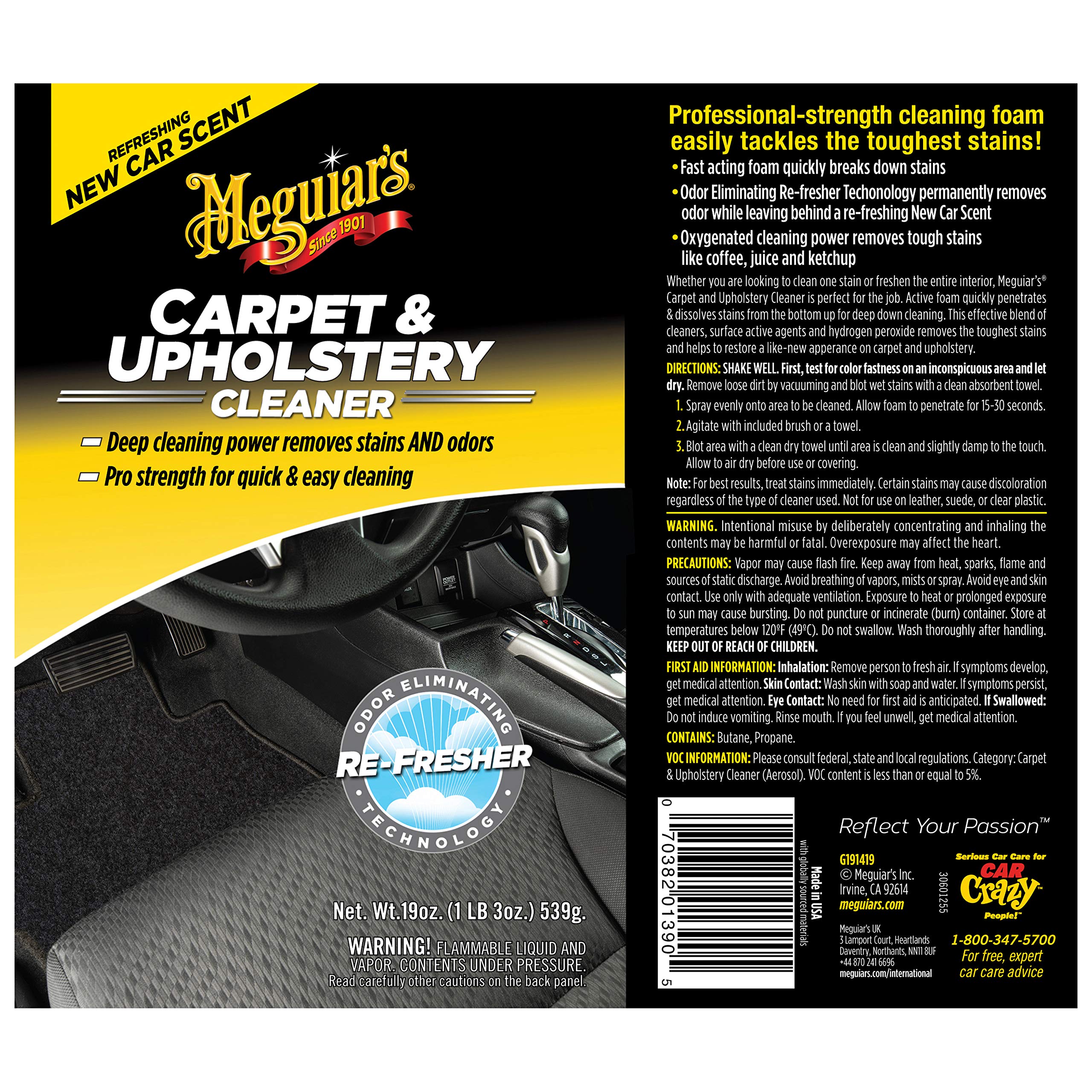 Foto 7 pulgar | Limpiador De Alfombras Y Tapicería Meguiar's Pro-streght 550 Ml - Venta Internacional.