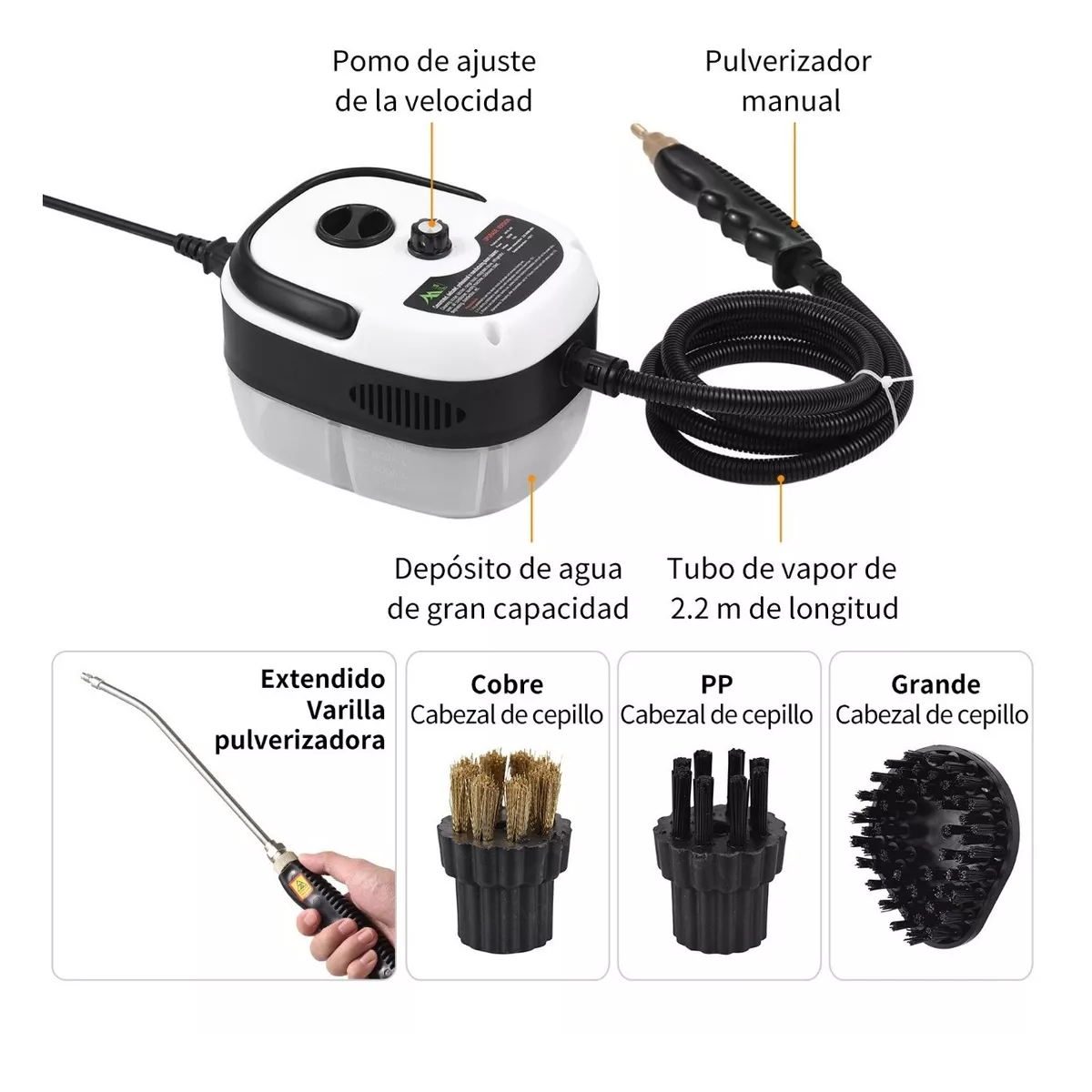 Foto 4 pulgar | Limpiador A Vapor De Alta Presión Portátil  10 Pzs Eo Safe Imports Esi-10559 Multicolor