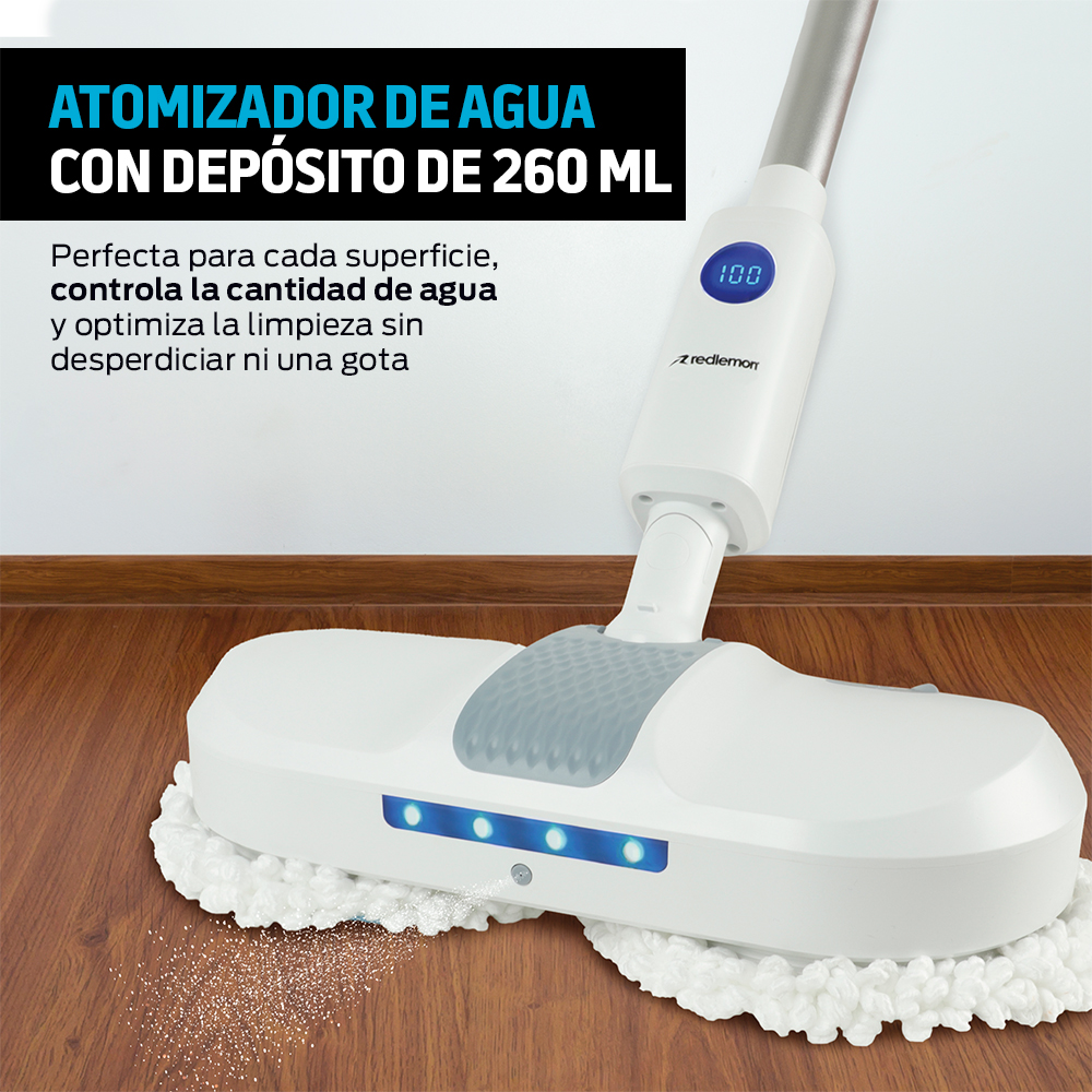 Foto 6 pulgar | Trapeador Eléctrico Giratorio 200 RPM Atomizador Luz Led Blanco Redlemon