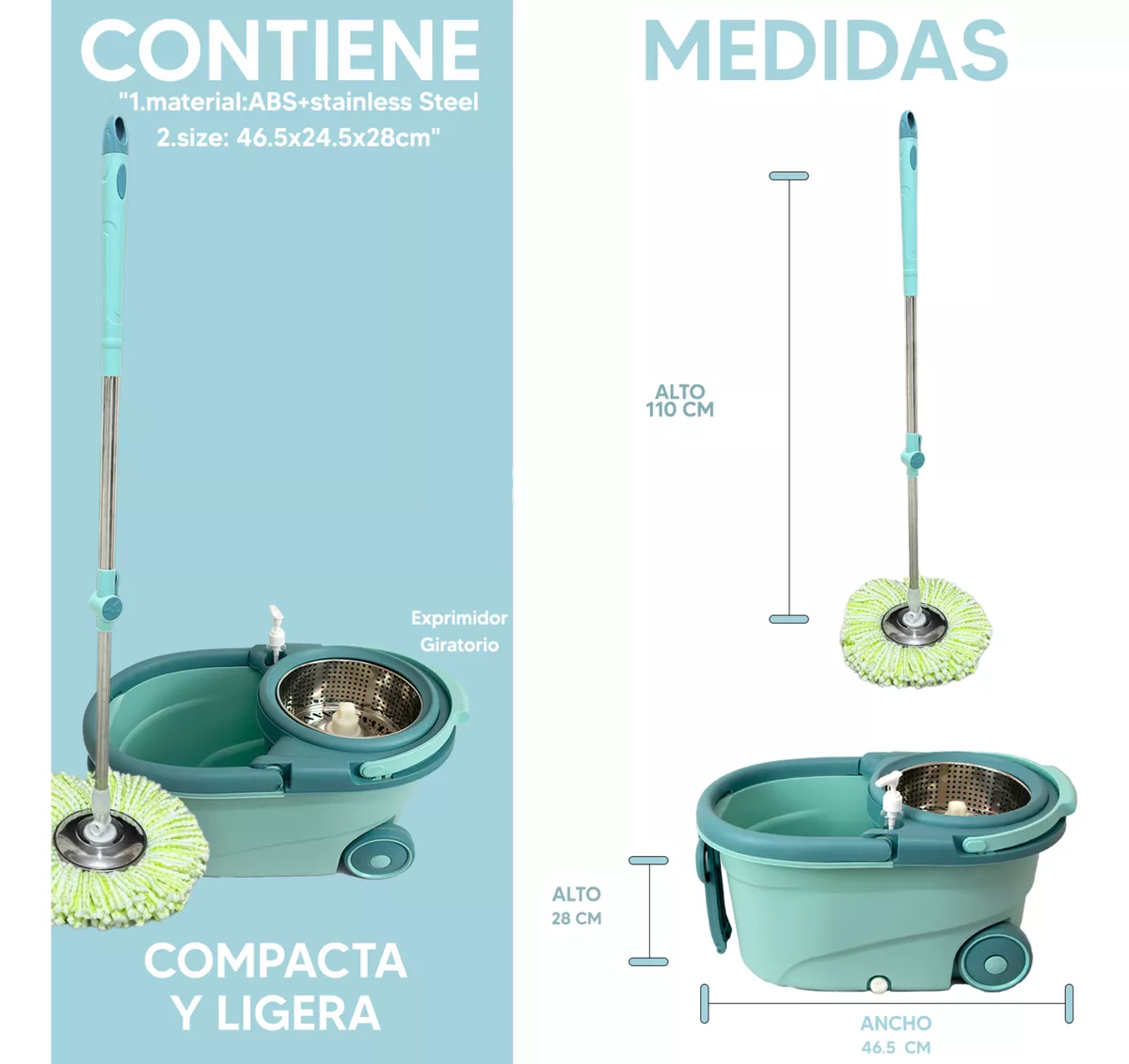 Foto 4 | Trapeador con Cubeta Giratoria Automático
