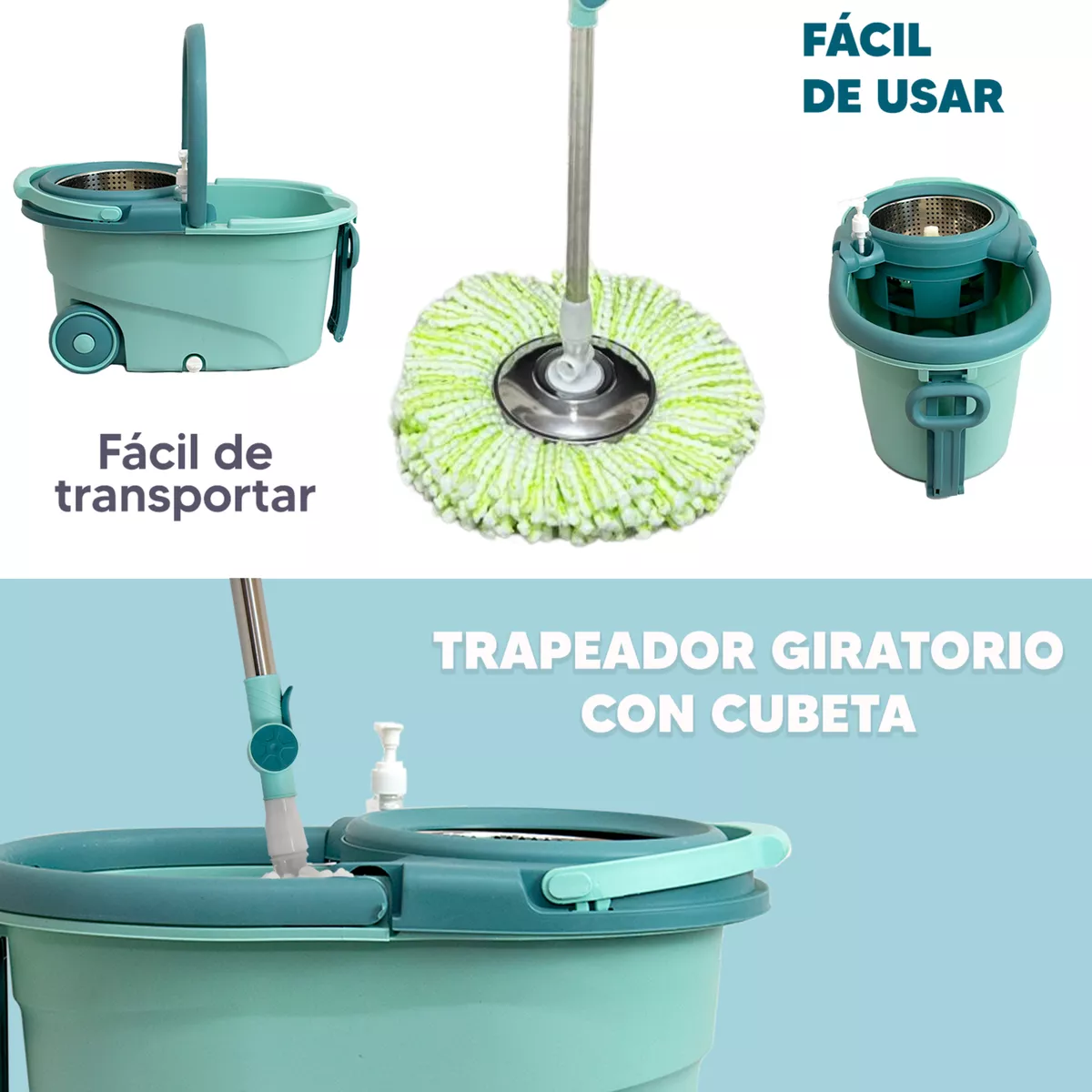 Foto 5 | Trapeador con Cubeta Giratoria Automático
