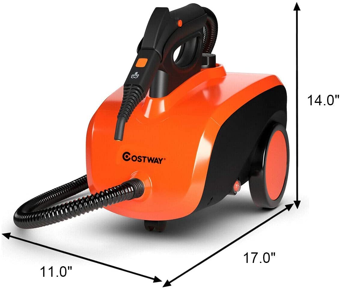 Foto 5 pulgar | Limpiador a Vapor Costway Multiusos 1.5l 1500w Naranja - Venta Internacional