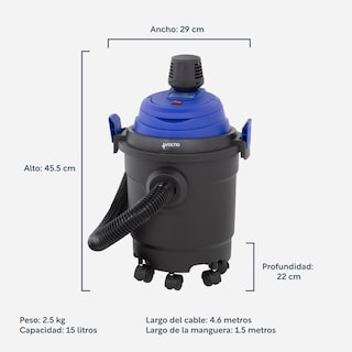 Foto 4 | Aspiradora Seco 3.9 Galones Voltio de Tacho 600w 110v Negro