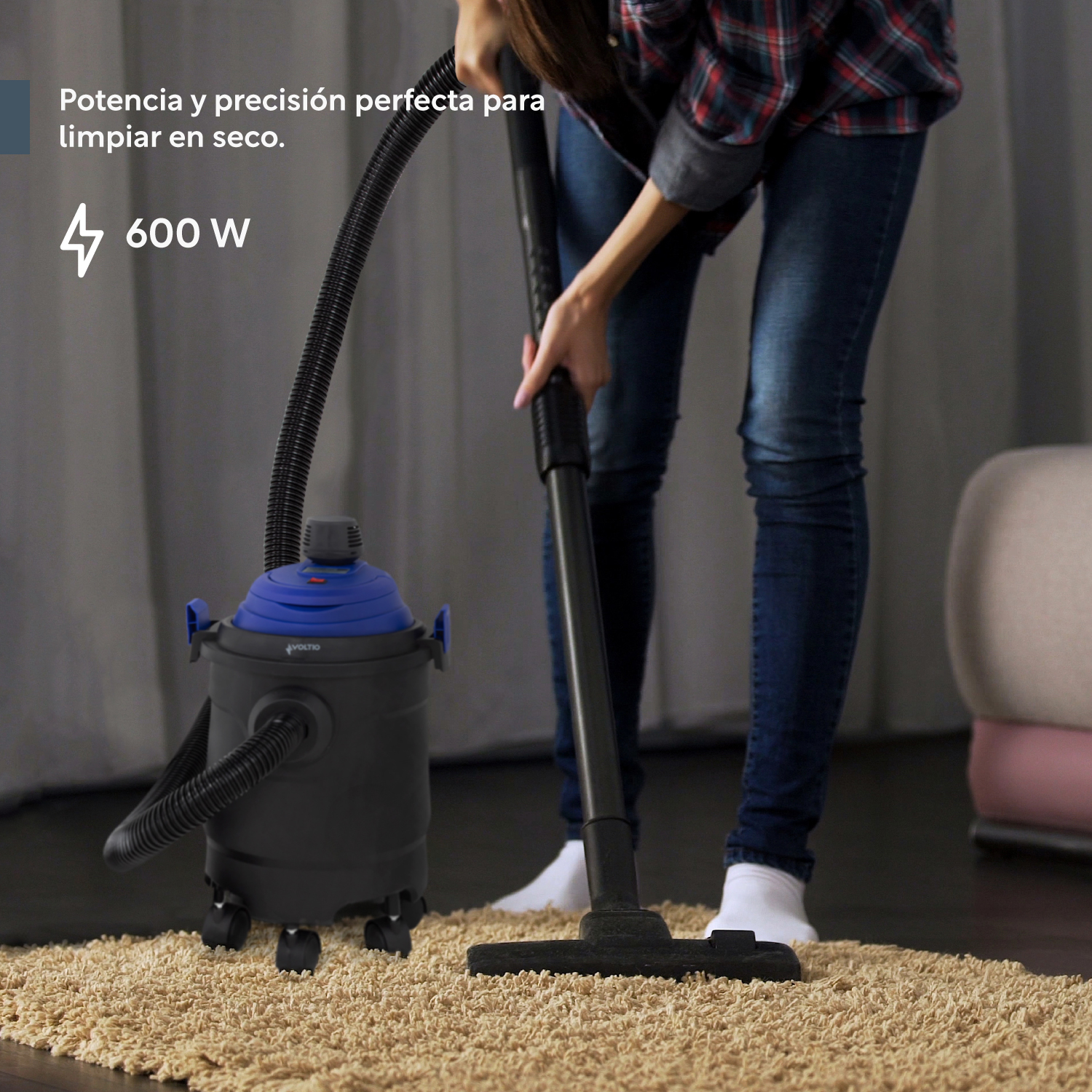 Foto 5 | Aspiradora Seco 3.9 Galones Voltio de Tacho 600w 110v Negro