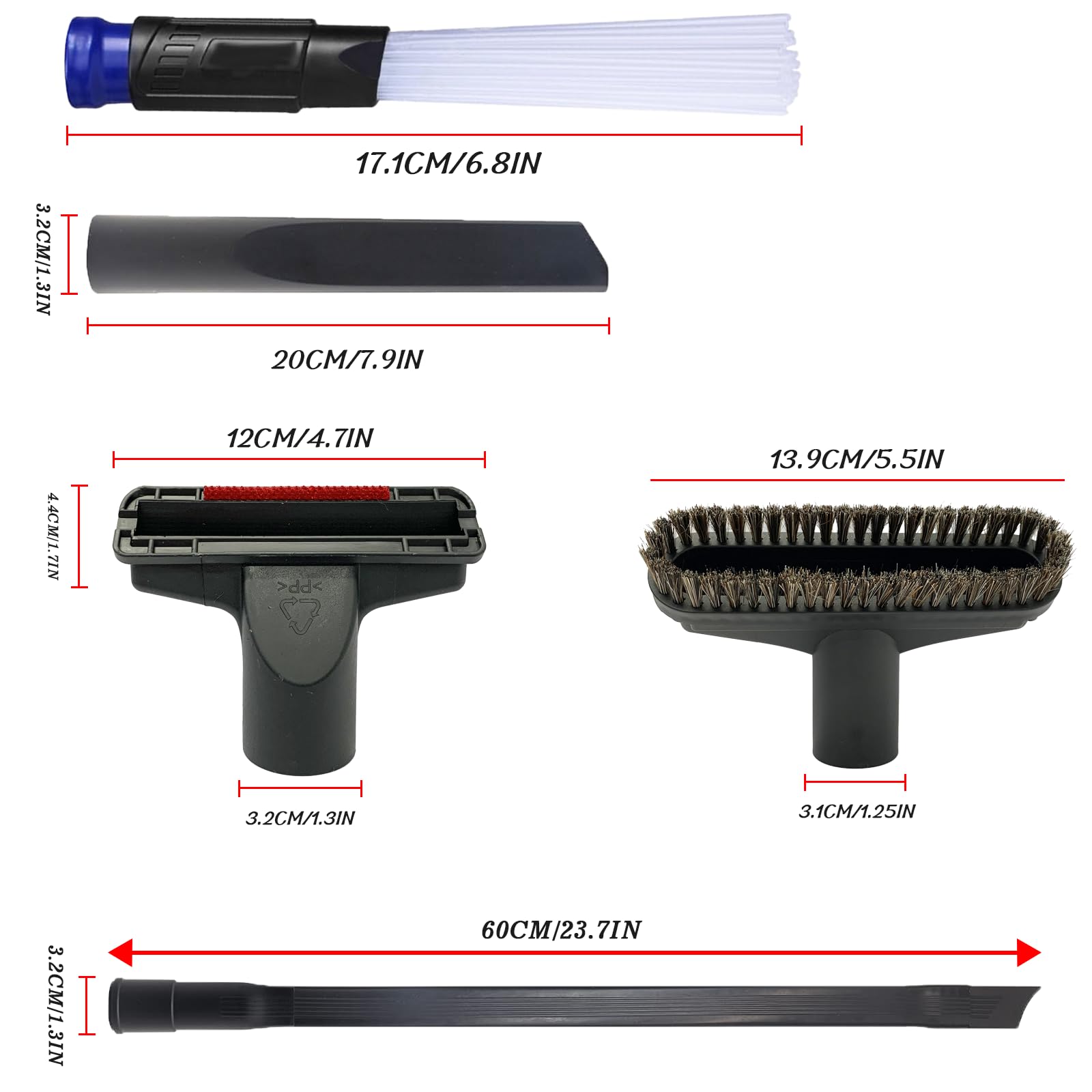 Foto 3 pulgar | Vacuum Accessories Pretec Wet Dry Shop Vac Set De 9 Cepillos - Venta Internacional.