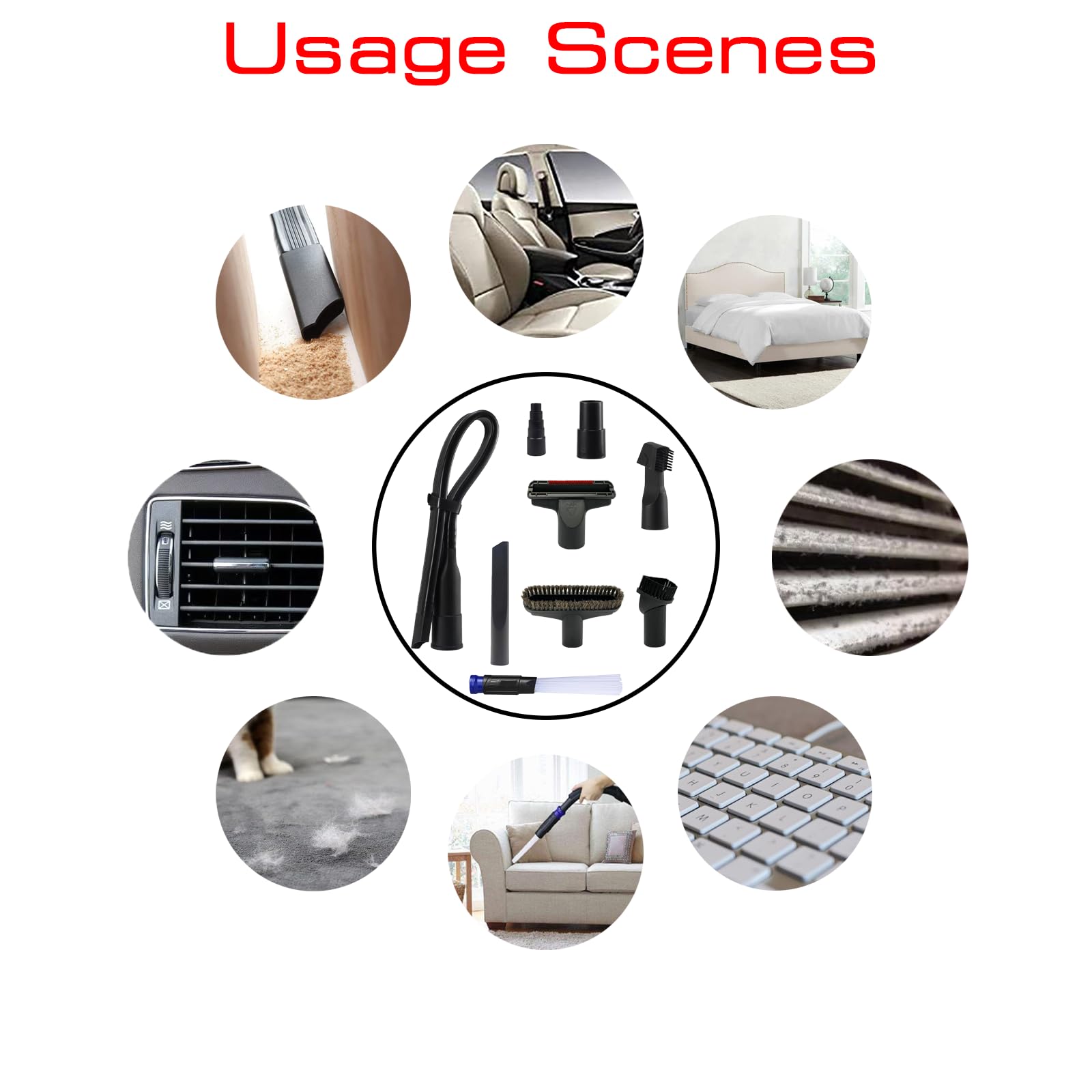 Foto 8 pulgar | Vacuum Accessories Pretec Wet Dry Shop Vac Set De 9 Cepillos - Venta Internacional.