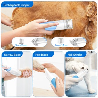 Foto 7 | Aspiradora De Peluquería Canina Inse, Vaso De 4,5 L, 7 Herramientas, 11 Kpa, Azul Y Blanco