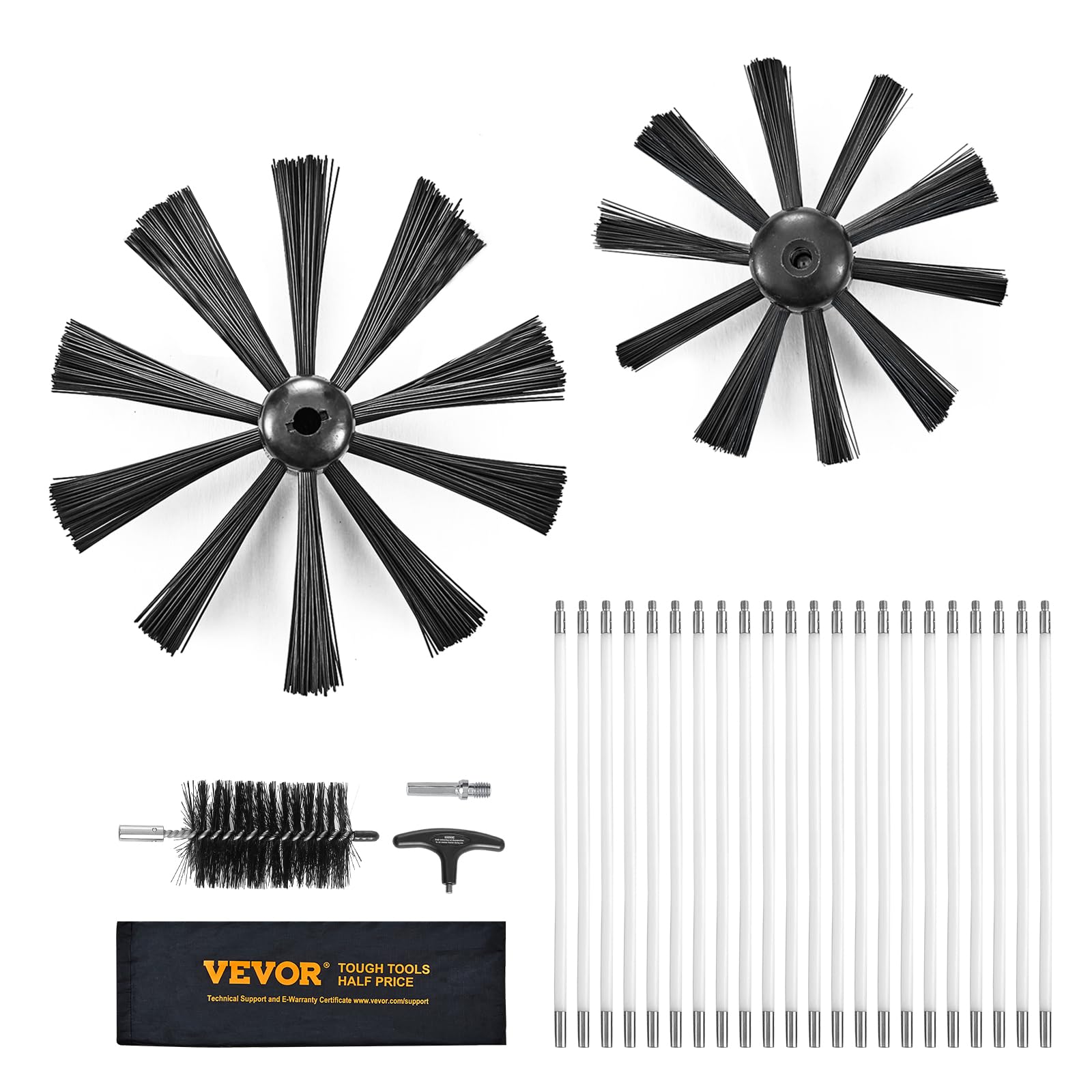 Foto 2 pulgar | Kit De Limpieza De Ventilación Para Secadora Vevor De 40 Pies Con 3 Tamaños De Cepillos De Nailon - Venta Internaciona