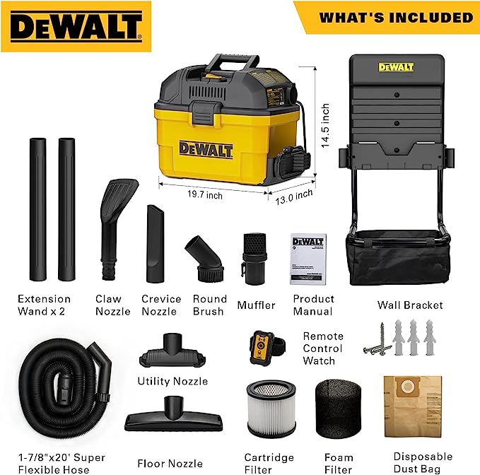 Foto 4 pulgar | Aspiradora Portátil Dewalt Dxv06g 6 Galones Amarilla