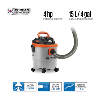 Foto 2 | Aspiradora Daewoo Davc90-15l Polvo Y Agua 1000w Con Ruedas