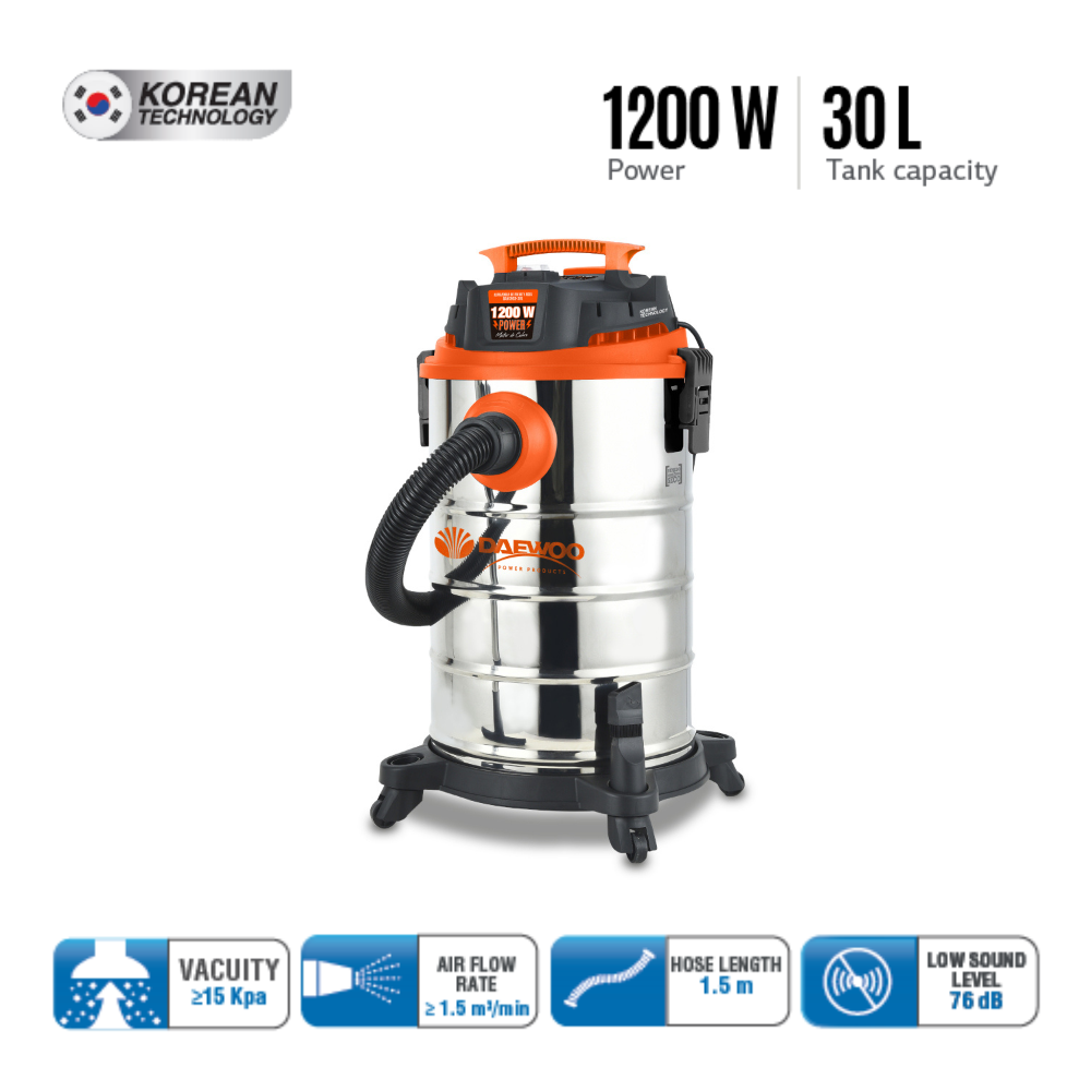 Foto 2 | Aspiradora Daewoo Davc90-30l Polvo Y Agua 1200w Potencia Industrial