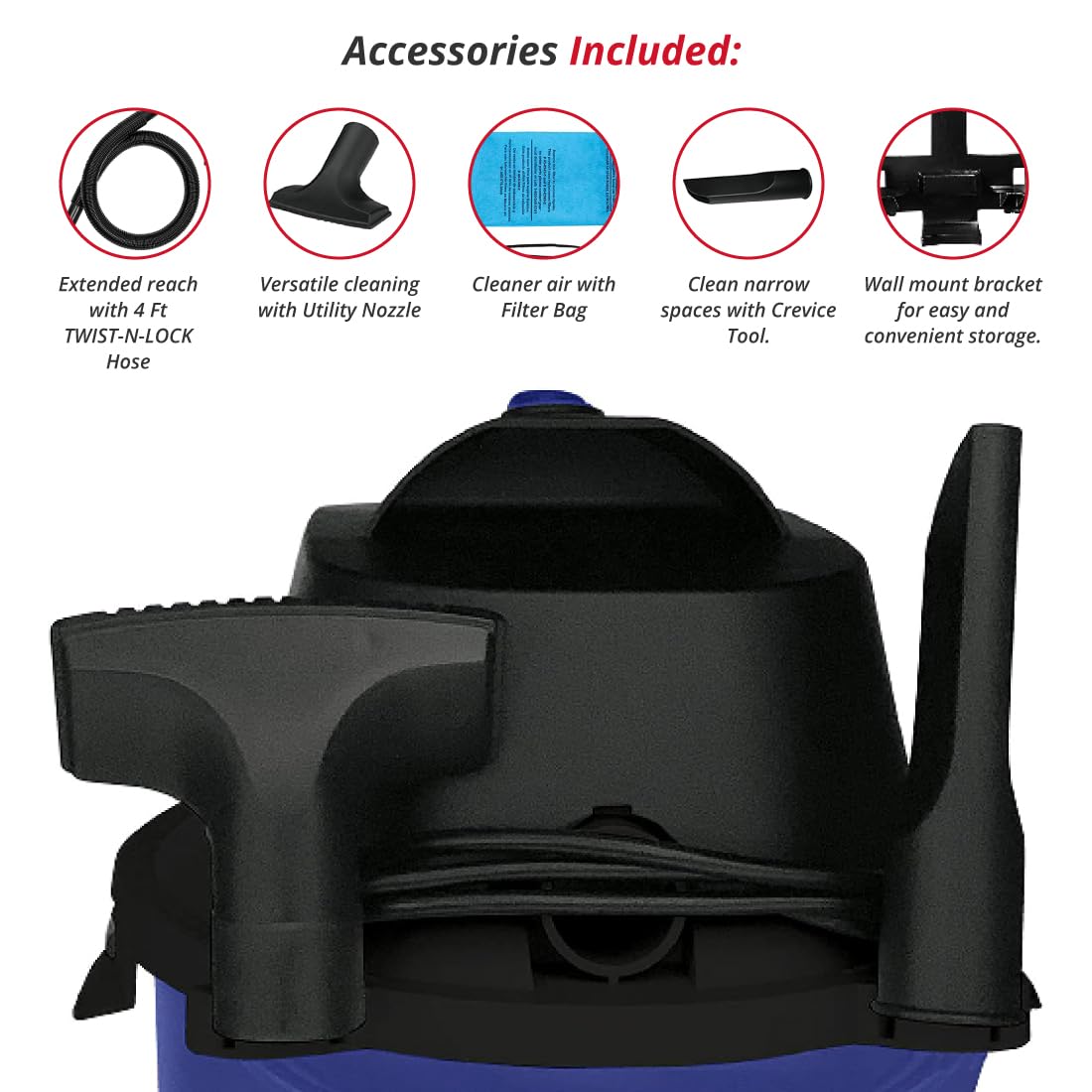 Foto 5 pulgar | Aspirador Koblenz Wd-2.5 L Portátil 2,5 Hp - Venta Internacional