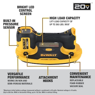 Foto 2 | Elevador De Succión Dewalt Grabo Dce592b 20v Max Inalámbrico 120 Kg - Venta Internacional.