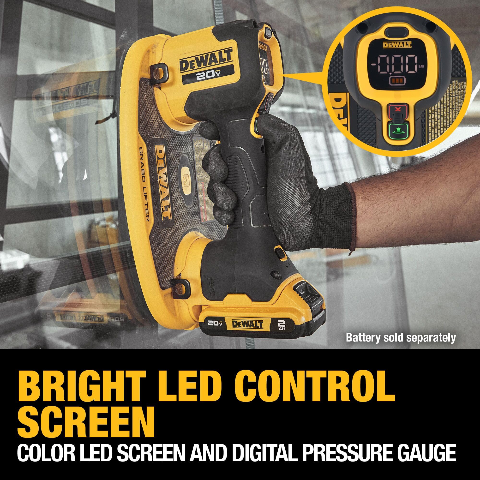 Foto 7 pulgar | Elevador De Succión Dewalt Grabo Dce592b 20v Max Inalámbrico 120 Kg - Venta Internacional.