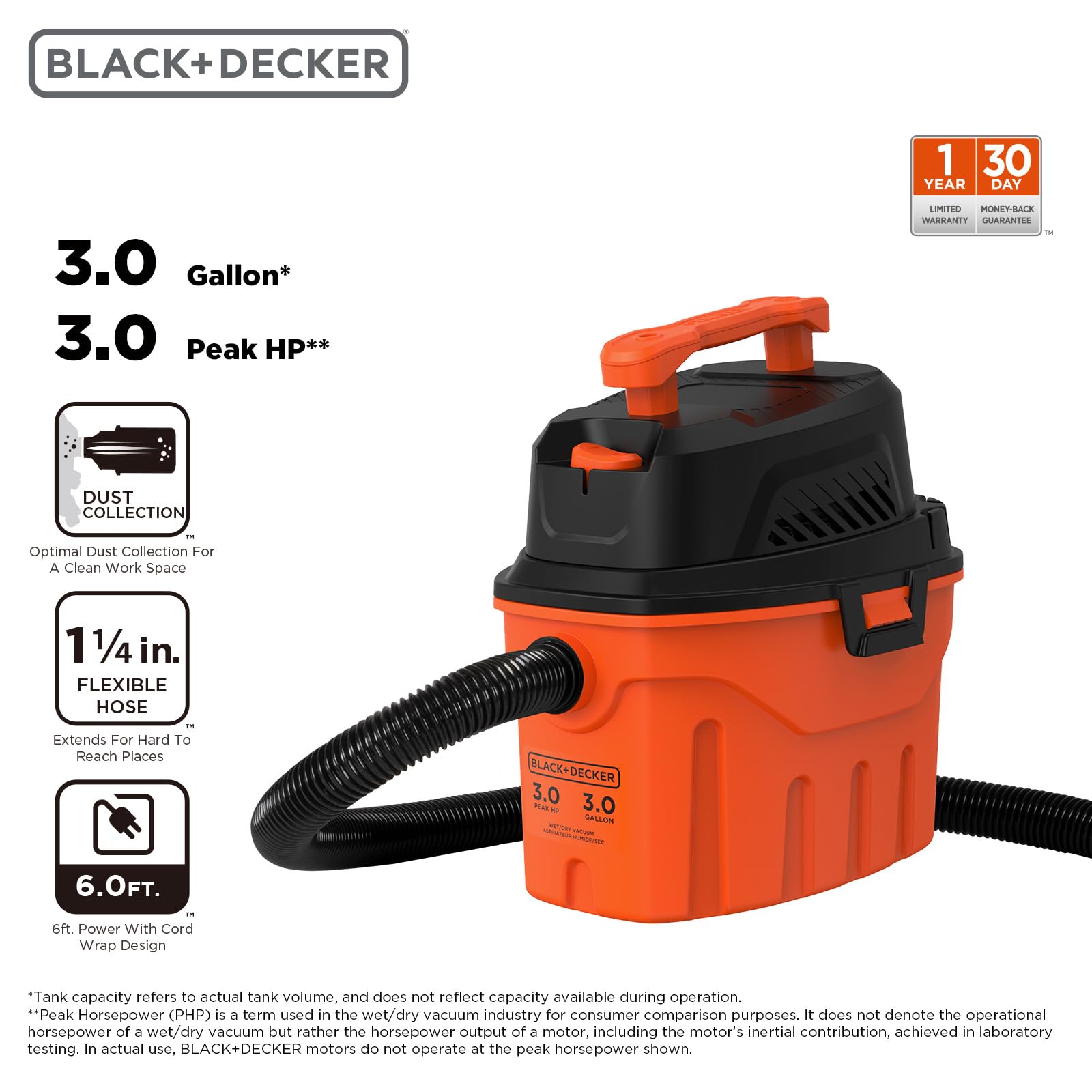Foto 3 pulgar | Aspirador De Taller Black+decker Bdxv18910p-3 11.4l 3.0 Peak Hp - Venta Internacional.