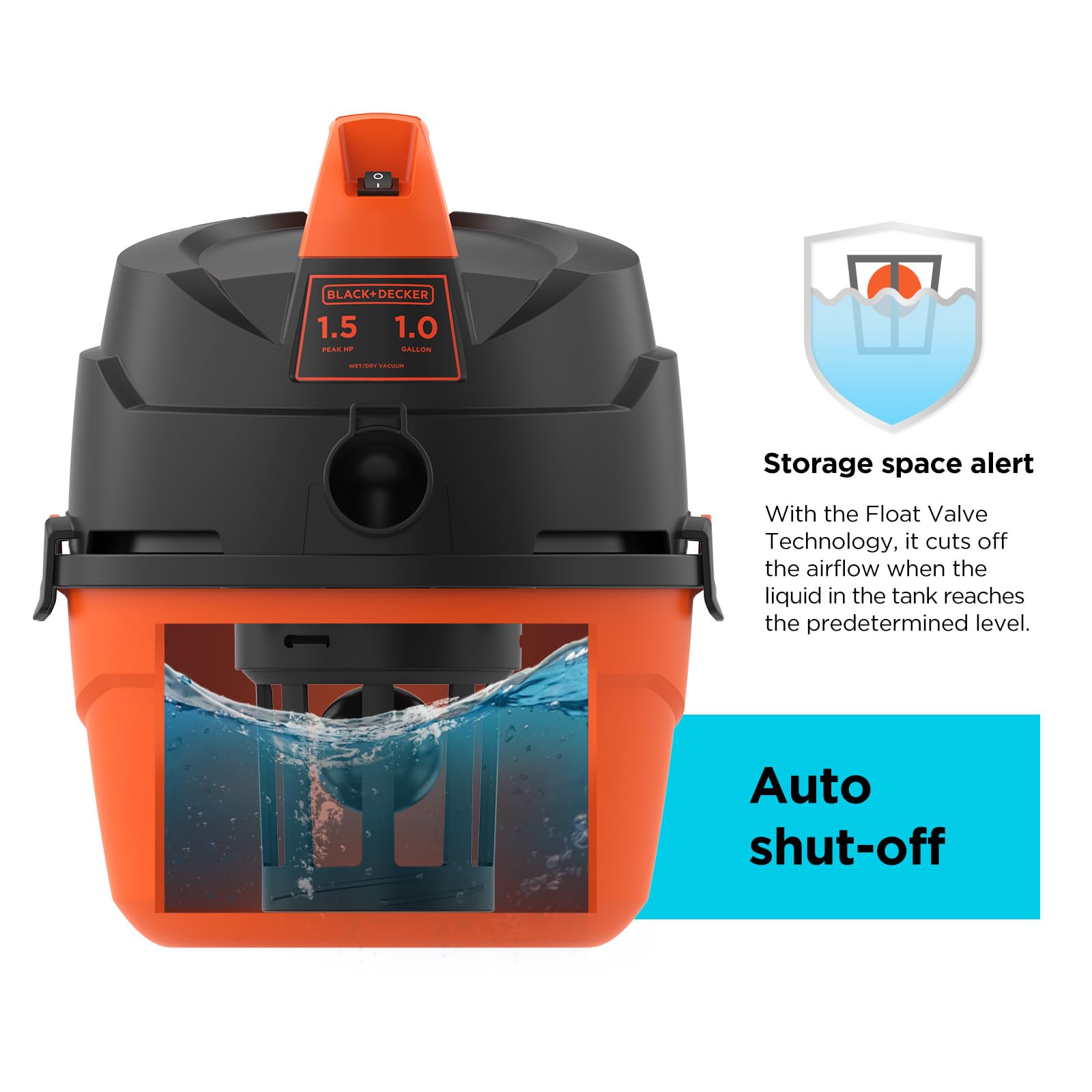 Foto 5 pulgar | Aspiradora De Taller Black+decker Bdxv18101p-1h 1,5 Hp 4 L Para Uso Húmedo Y Seco - Venta Internacional.